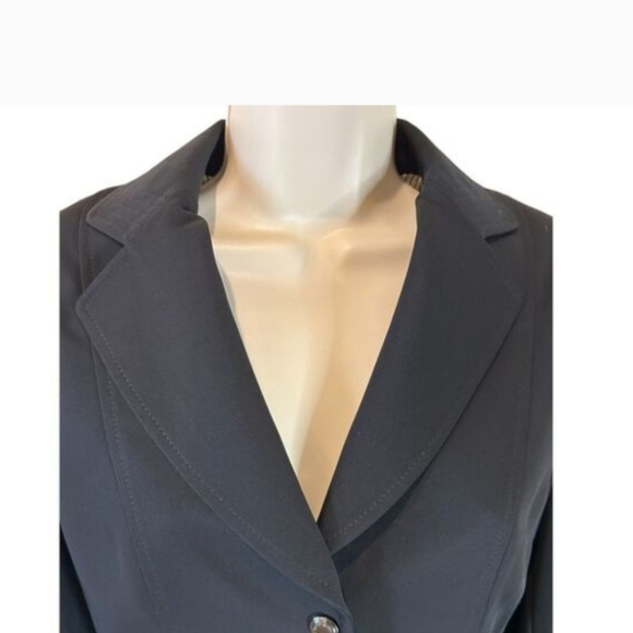 Tahari Arthur S. Levine Classic Black‎ Blazer with Silver Buttons Professional 8 - Picture 5 of 12
